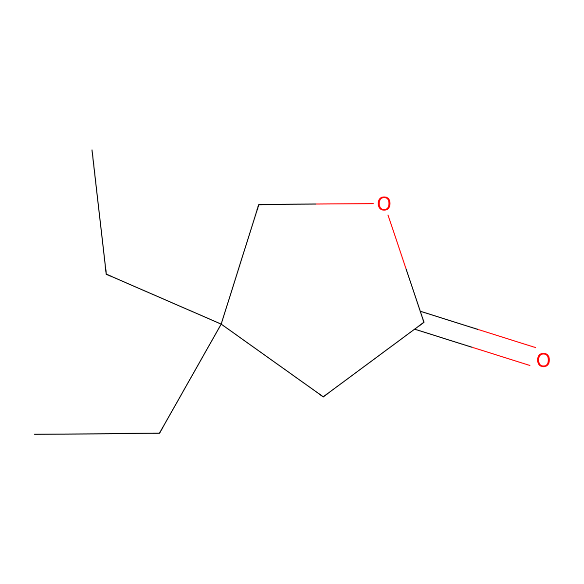 2(3H)-Furanone, dihydro-4,4-diethyl- molecular structure, CAS 33867-33-3