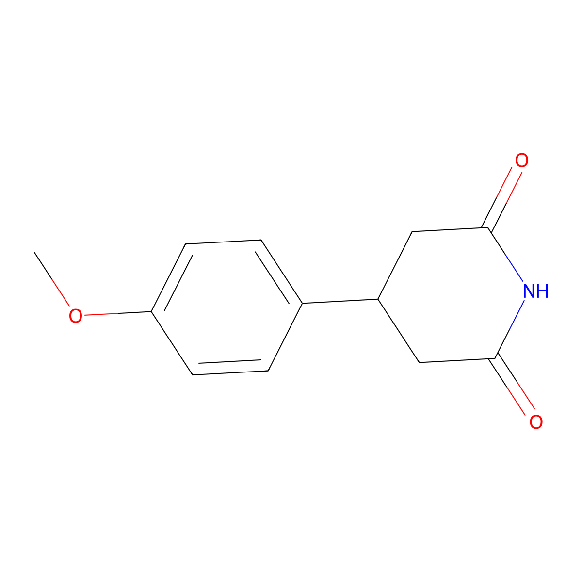 4-(4-Methoxyphenyl)piperidine-2,6-dione molecular structure, CAS 33868-98-3