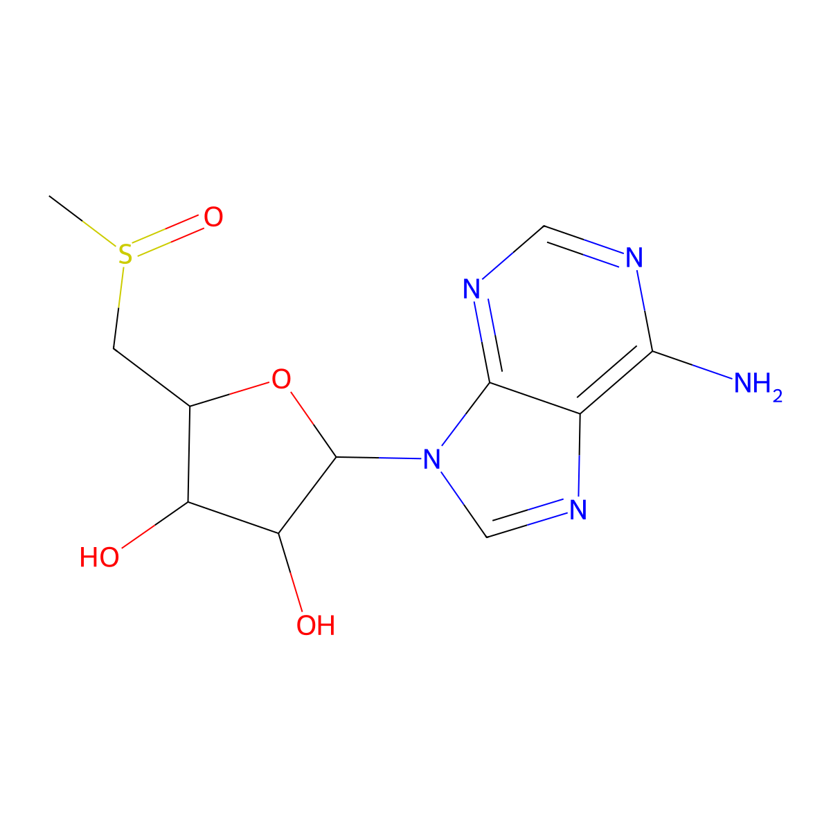 5'-Deoxy-5'-(methylsulfinyl)adenosine molecular structure, CAS 3387-65-3