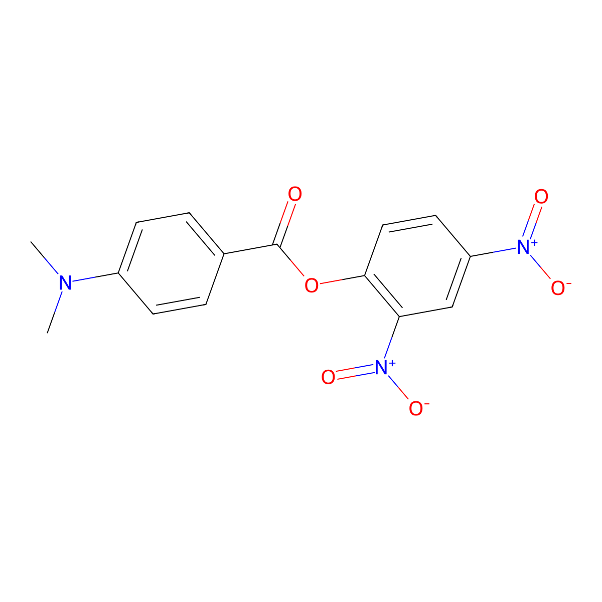 2,4-Dinitrophenyl 4-(dimethylamino)benzoate molecular structure, CAS 33872-73-0