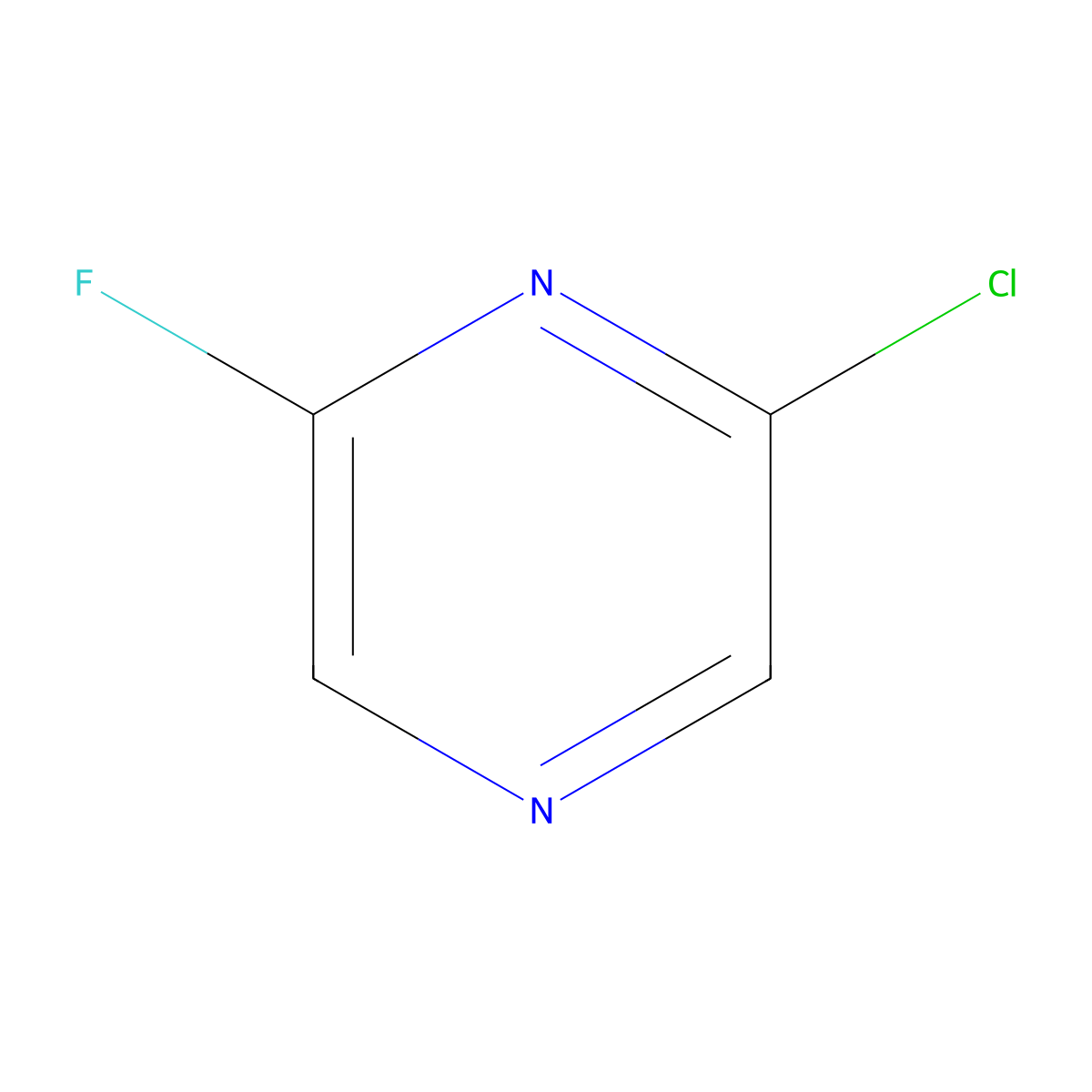 2-Chloro-6-fluoropyrazine molecular structure, CAS 33873-10-8