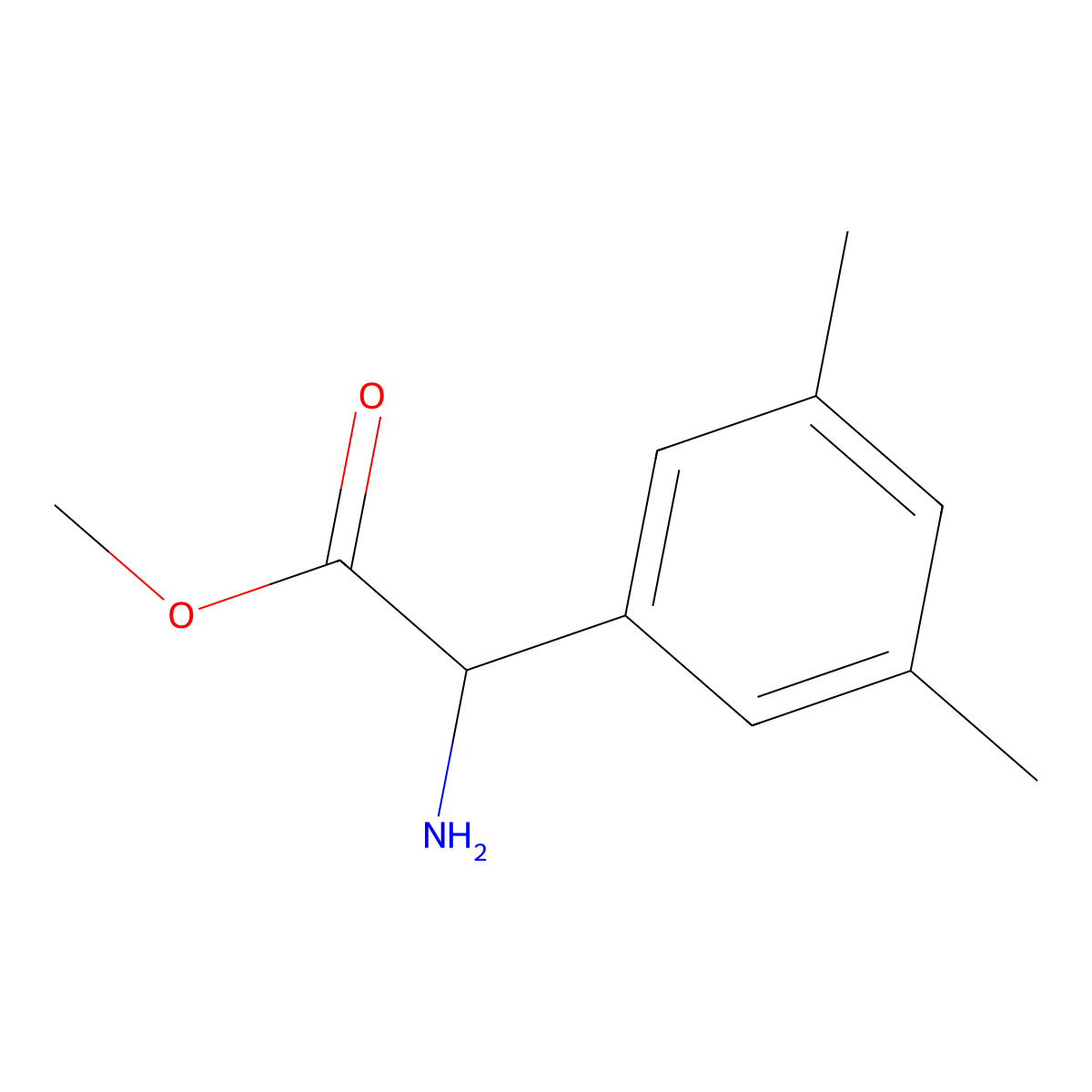 Methyl 2-amino-2-(3,5-dimethylphenyl)acetate molecular structure, CAS 338731-77-4