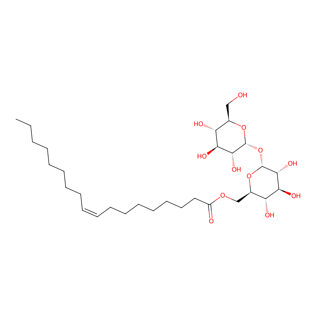 Trehalose monooleate molecular structure, CAS 338733-38-3