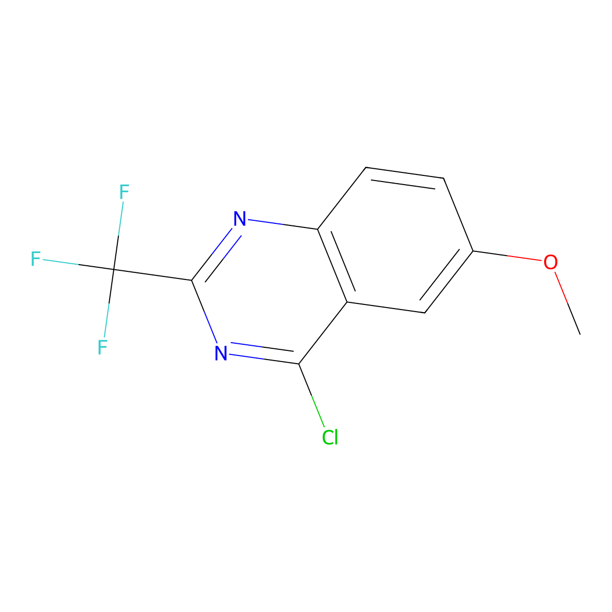 4-Chloro-6-methoxy-2-(trifluoromethyl)quinazoline molecular structure, CAS 338739-38-1