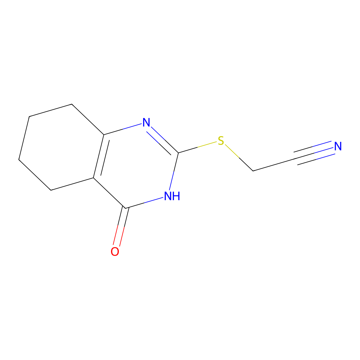 2-[(4-Oxo-3,4,5,6,7,8-hexahydroquinazolin-2-yl)sulfanyl]acetonitrile molecular structure, CAS 338740-34-4