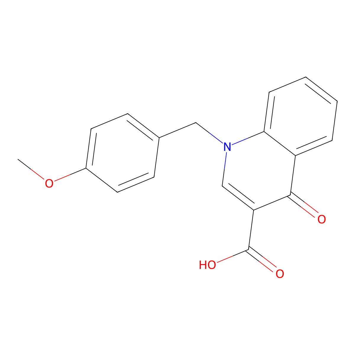 1-(4-Methoxybenzyl)-4-oxo-1,4-dihydroquinoline-3-carboxylic acid molecular structure, CAS 338747-41-4