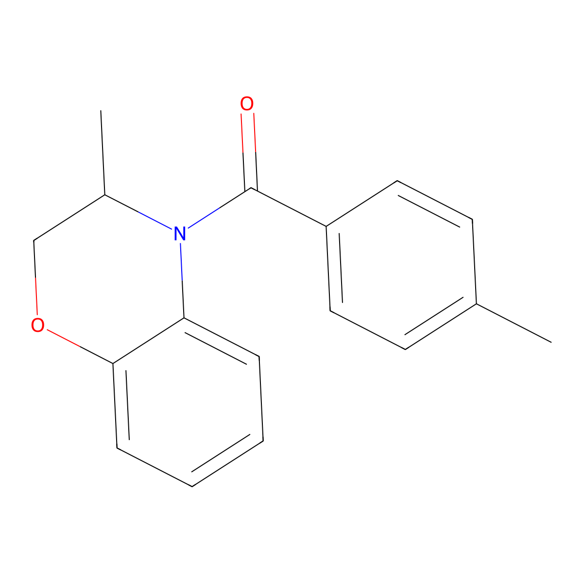 (3-methyl-2,3-dihydro-4H-1,4-benzoxazin-4-yl)(4-methylphenyl)methanone molecular structure, CAS 338747-54-9