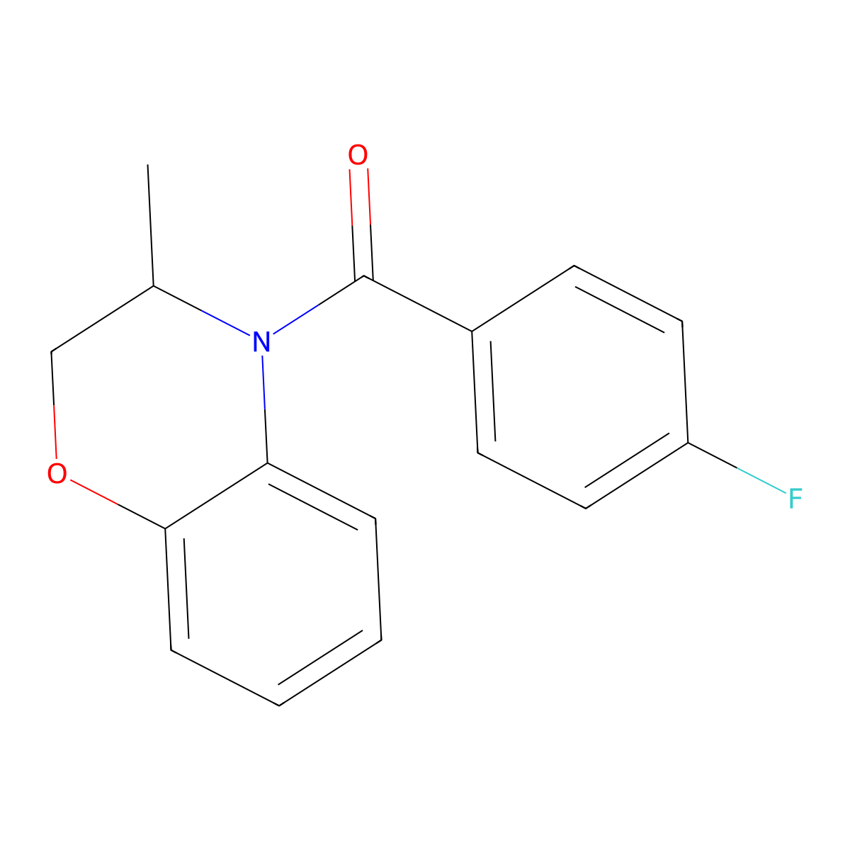 (4-fluorophenyl)(3-methyl-2,3-dihydro-4H-1,4-benzoxazin-4-yl)methanone molecular structure, CAS 338747-71-0