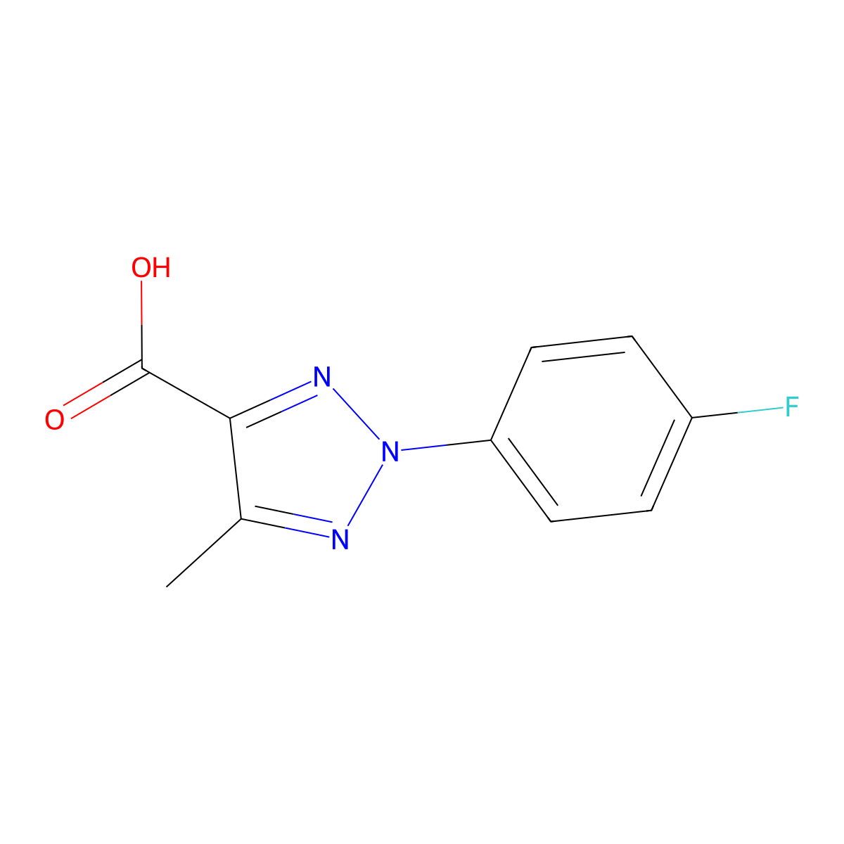2-(4-fluorophenyl)-5-methyl-2H-1,2,3-triazole-4-carboxylic acid molecular structure, CAS 338748-46-2