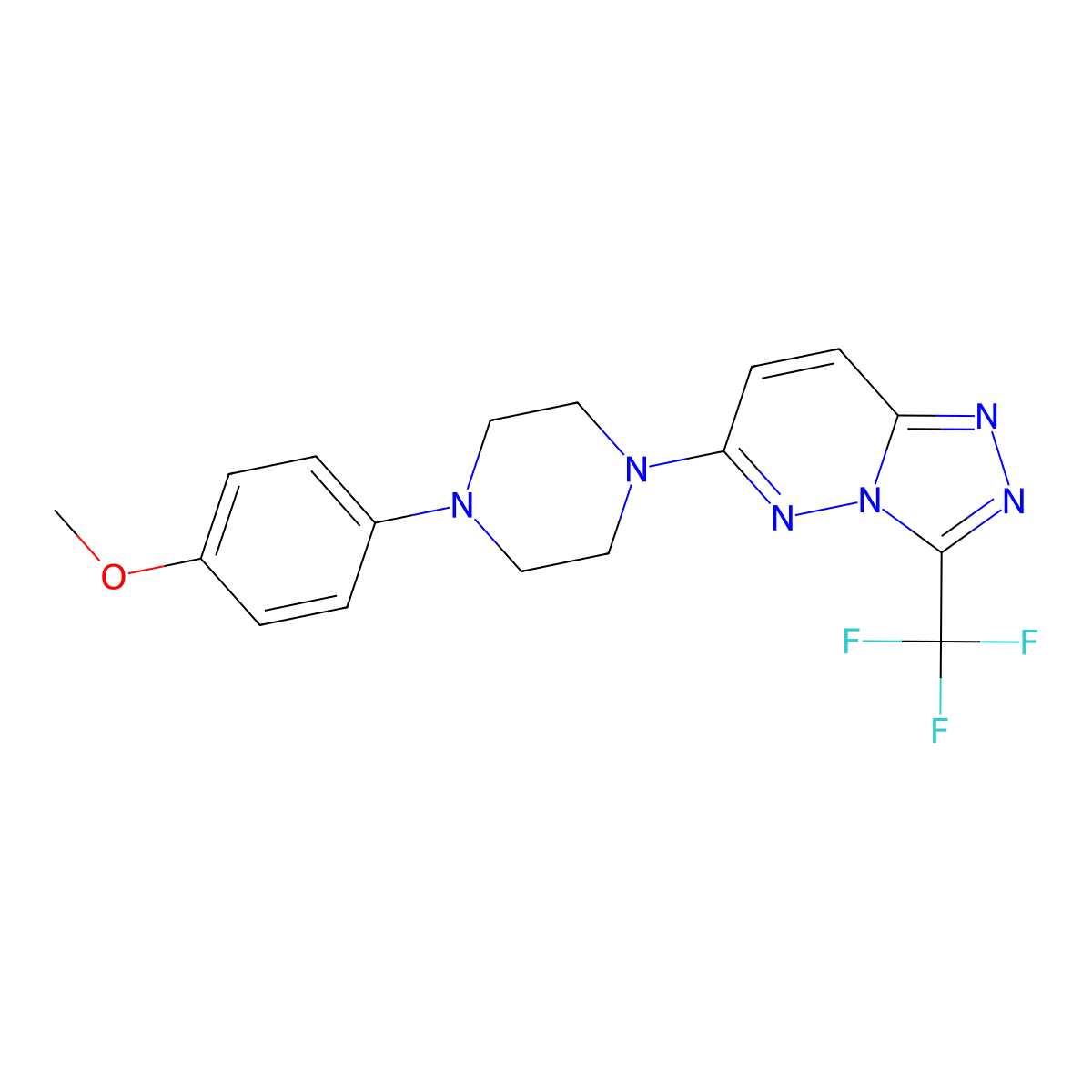 6-[4-(4-Methoxyphenyl)piperazin-1-yl]-3-(trifluoromethyl)-[1,2,4]triazolo[4,3-b]pyridazine molecular structure, CAS 338748-52-0