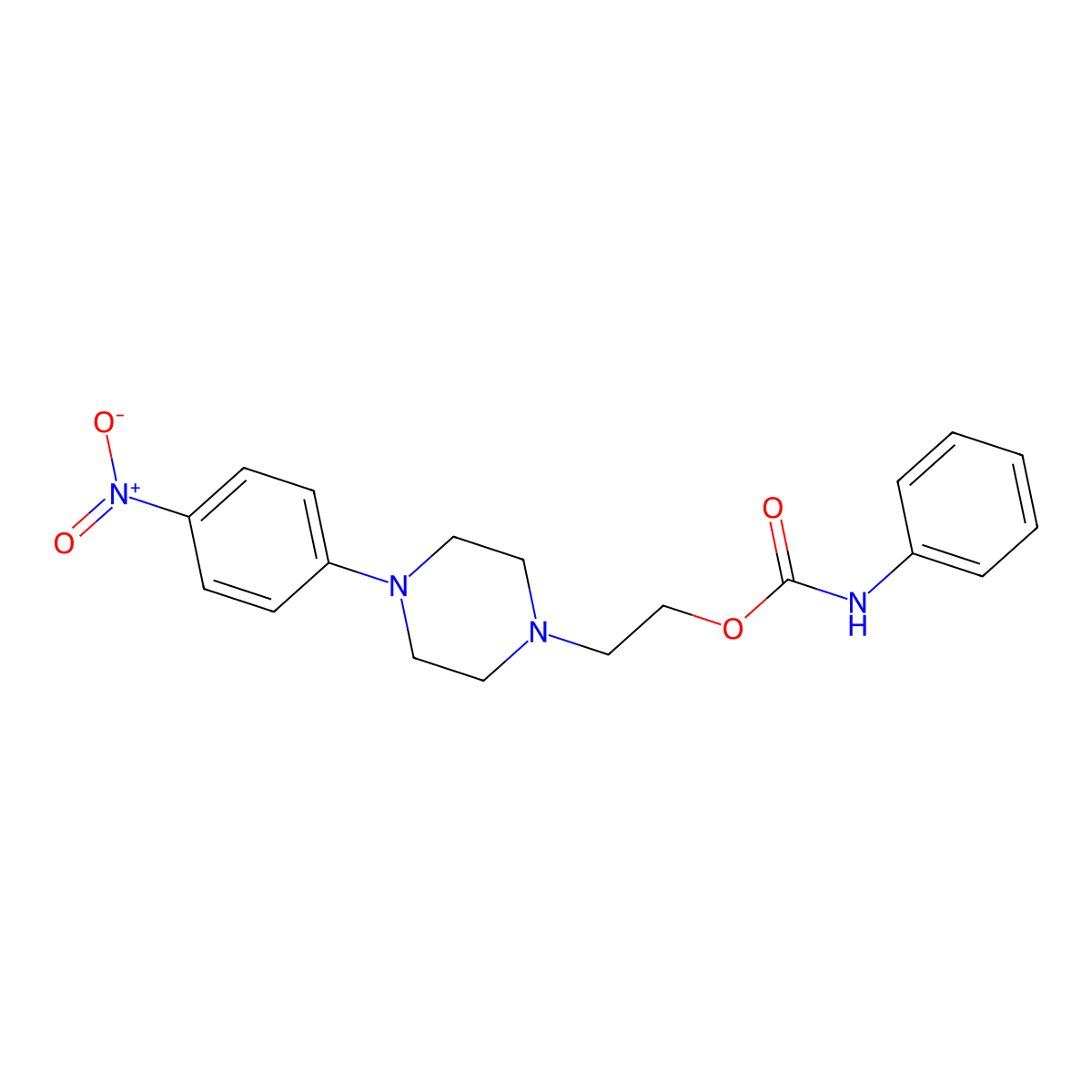 2-[4-(4-nitrophenyl)piperazino]ethyl N-phenylcarbamate molecular structure, CAS 338748-58-6
