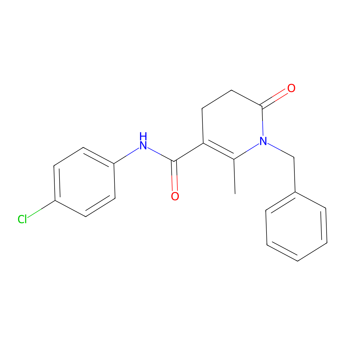 1-benzyl-N-(4-chlorophenyl)-2-methyl-6-oxo-1,4,5,6-tetrahydro-3-pyridinecarboxamide molecular structure, CAS 338748-85-9