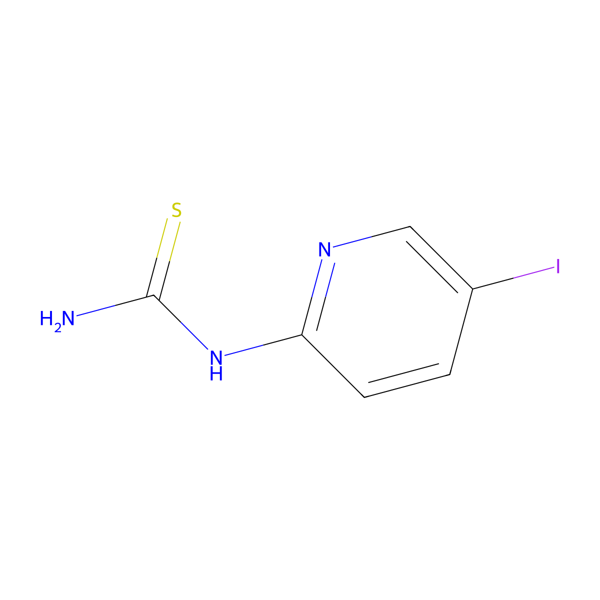 N-(5-iodo-2-pyridinyl)thiourea molecular structure, CAS 338748-96-2