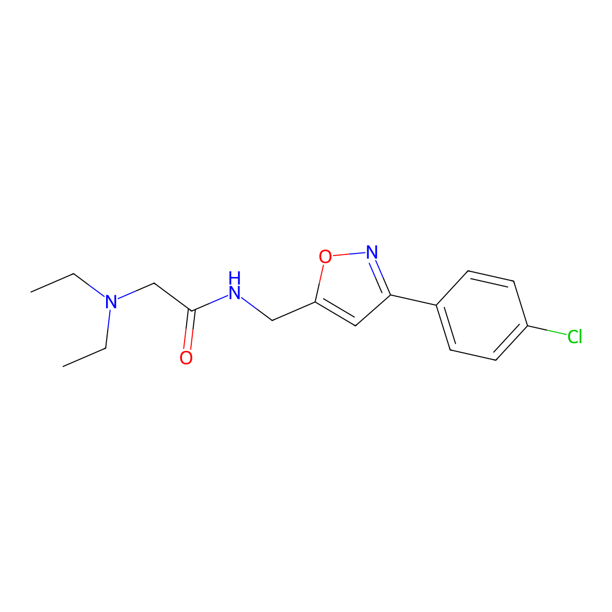 N-{[3-(4-chlorophenyl)-5-isoxazolyl]methyl}-2-(diethylamino)acetamide molecular structure, CAS 338749-78-3