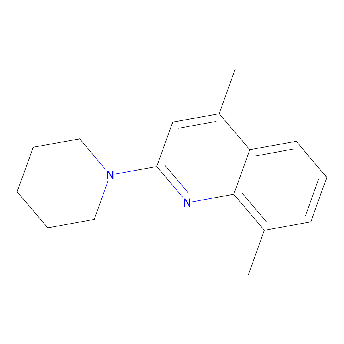 4,8-Dimethyl-2-piperidinoquinoline molecular structure, CAS 338749-90-9