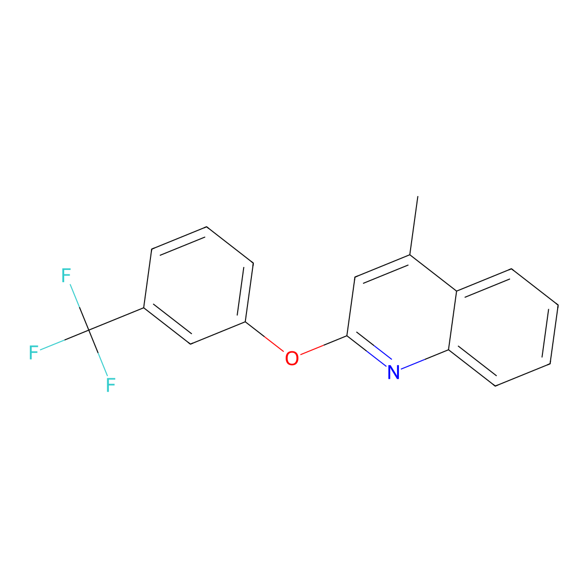 4-Methyl-2-[3-(trifluoromethyl)phenoxy]quinoline molecular structure, CAS 338749-97-6