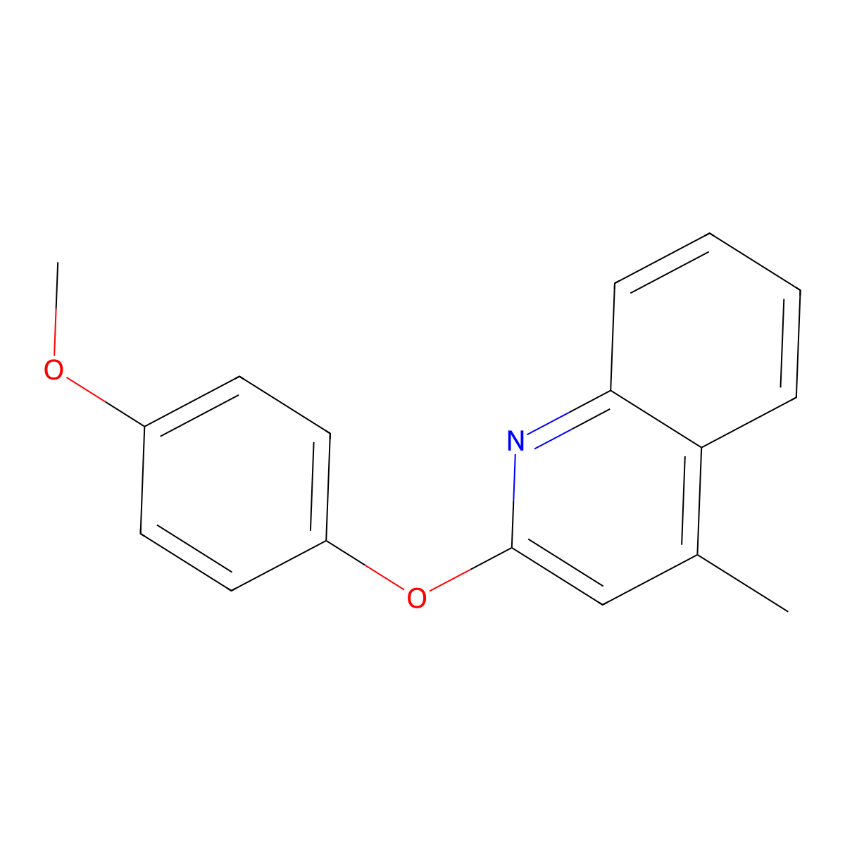 2-(4-Methoxyphenoxy)-4-methylquinoline molecular structure, CAS 338749-99-8