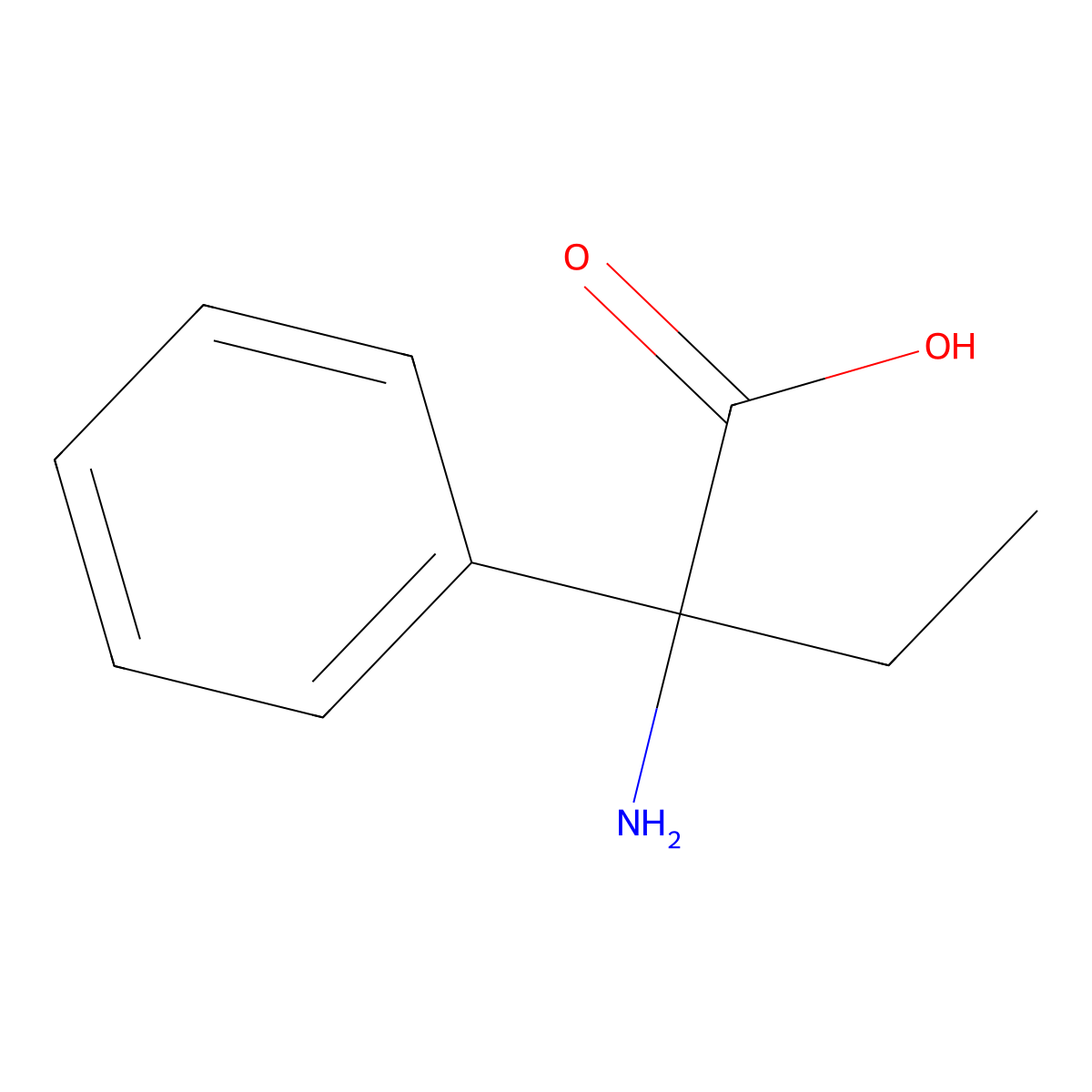 (2R)-2-amino-2-phenylbutanoic acid molecular structure, CAS 33875-38-6