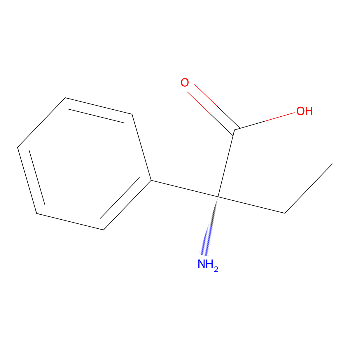 (2R)-2-amino-2-phenylbutanoic acid molecular structure, CAS 33875-38-6