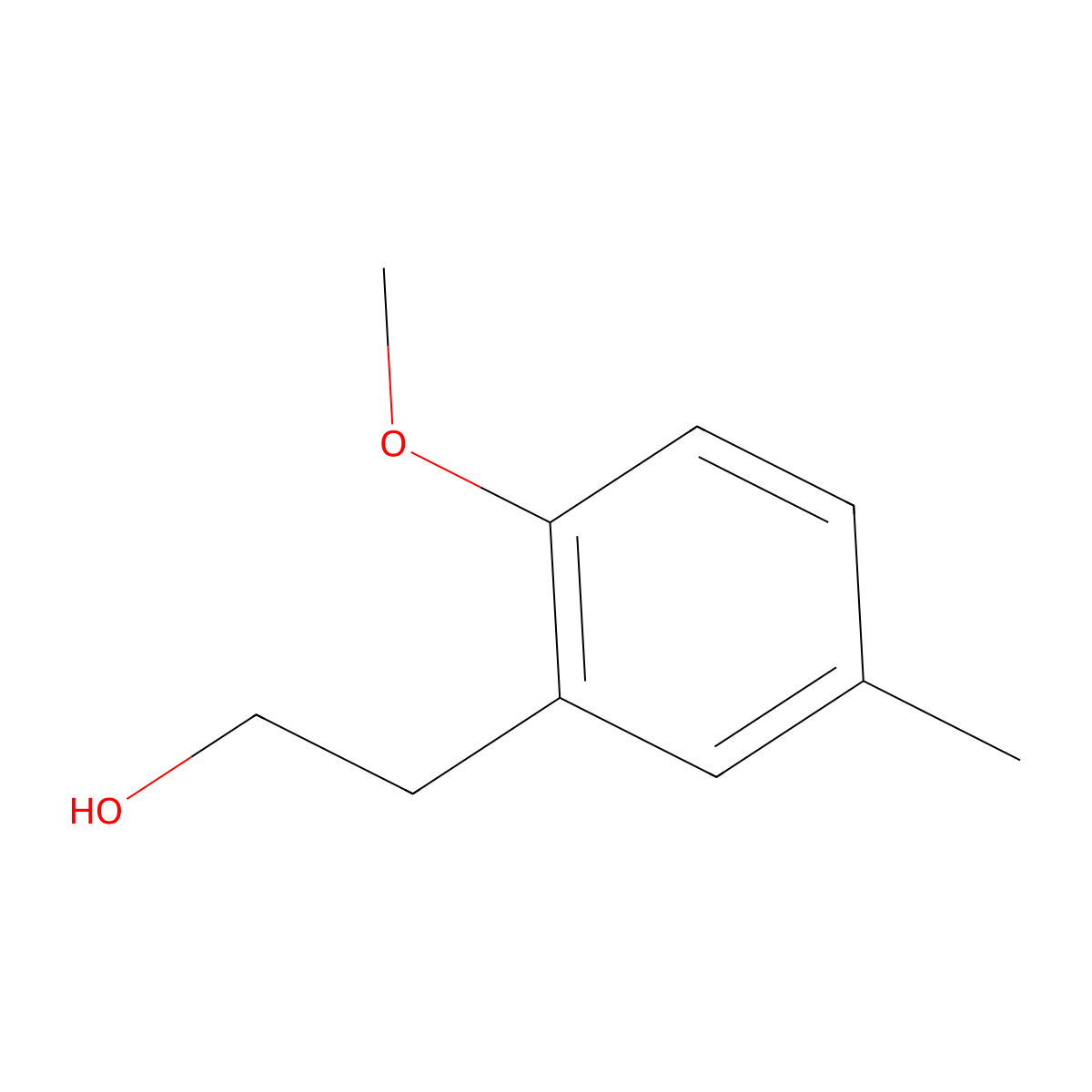 2-(2-Methoxy-5-methylphenyl)ethan-1-ol molecular structure, CAS 33875-89-7