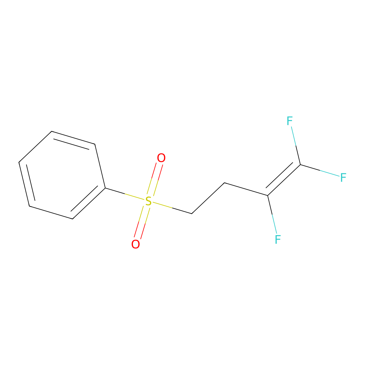 Dioxo(phenyl)(3,4,4-trifluoro-3-butenyl)-lambda~6~-sulfane molecular structure, CAS 338750-17-7