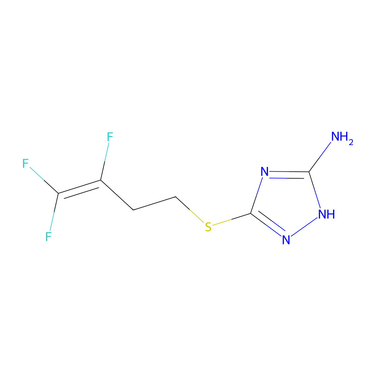 5-[(3,4,4-trifluoro-3-butenyl)sulfanyl]-1H-1,2,4-triazol-3-amine molecular structure, CAS 338750-25-7