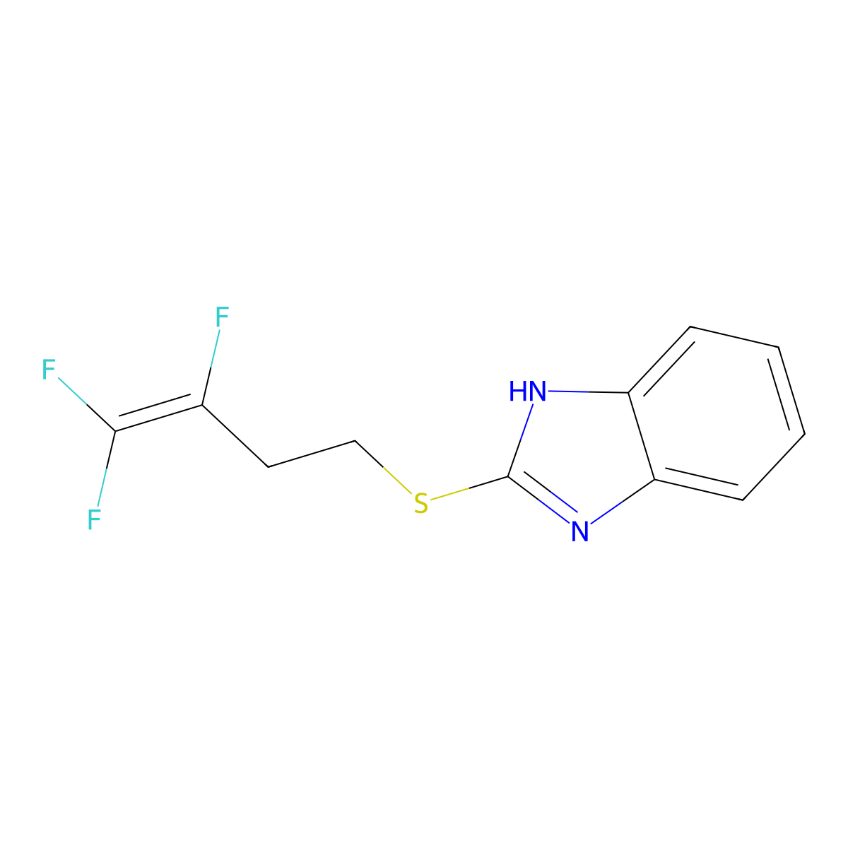 2-[(3,4,4-trifluoro-3-butenyl)sulfanyl]-1H-1,3-benzimidazole molecular structure, CAS 338750-29-1