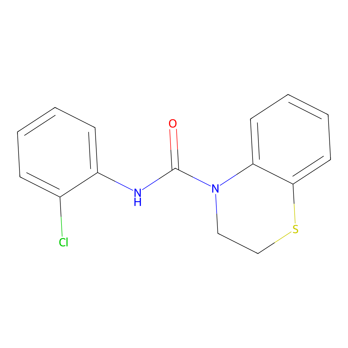 N-(2-chlorophenyl)-2,3-dihydro-4H-1,4-benzothiazine-4-carboxamide molecular structure, CAS 338750-61-1
