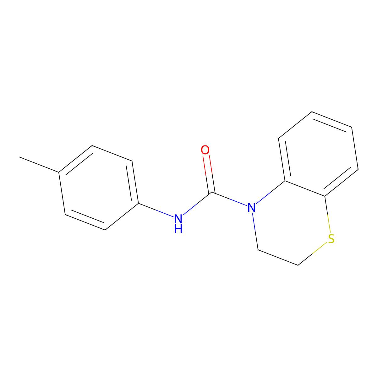 N-(4-methylphenyl)-2,3-dihydro-4H-1,4-benzothiazine-4-carboxamide molecular structure, CAS 338750-62-2