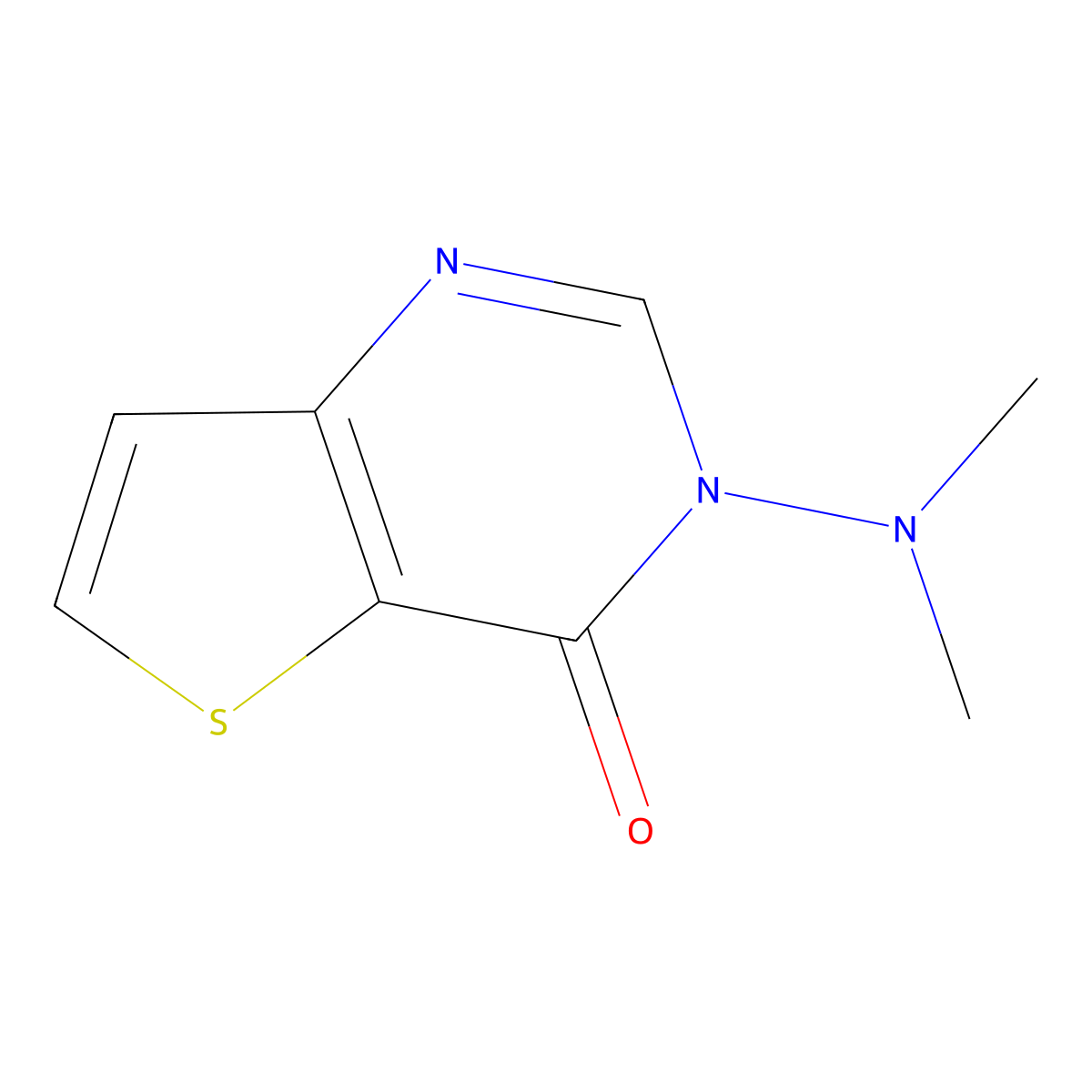 3-(dimethylamino)thieno[3,2-d]pyrimidin-4(3H)-one molecular structure, CAS 338750-84-8