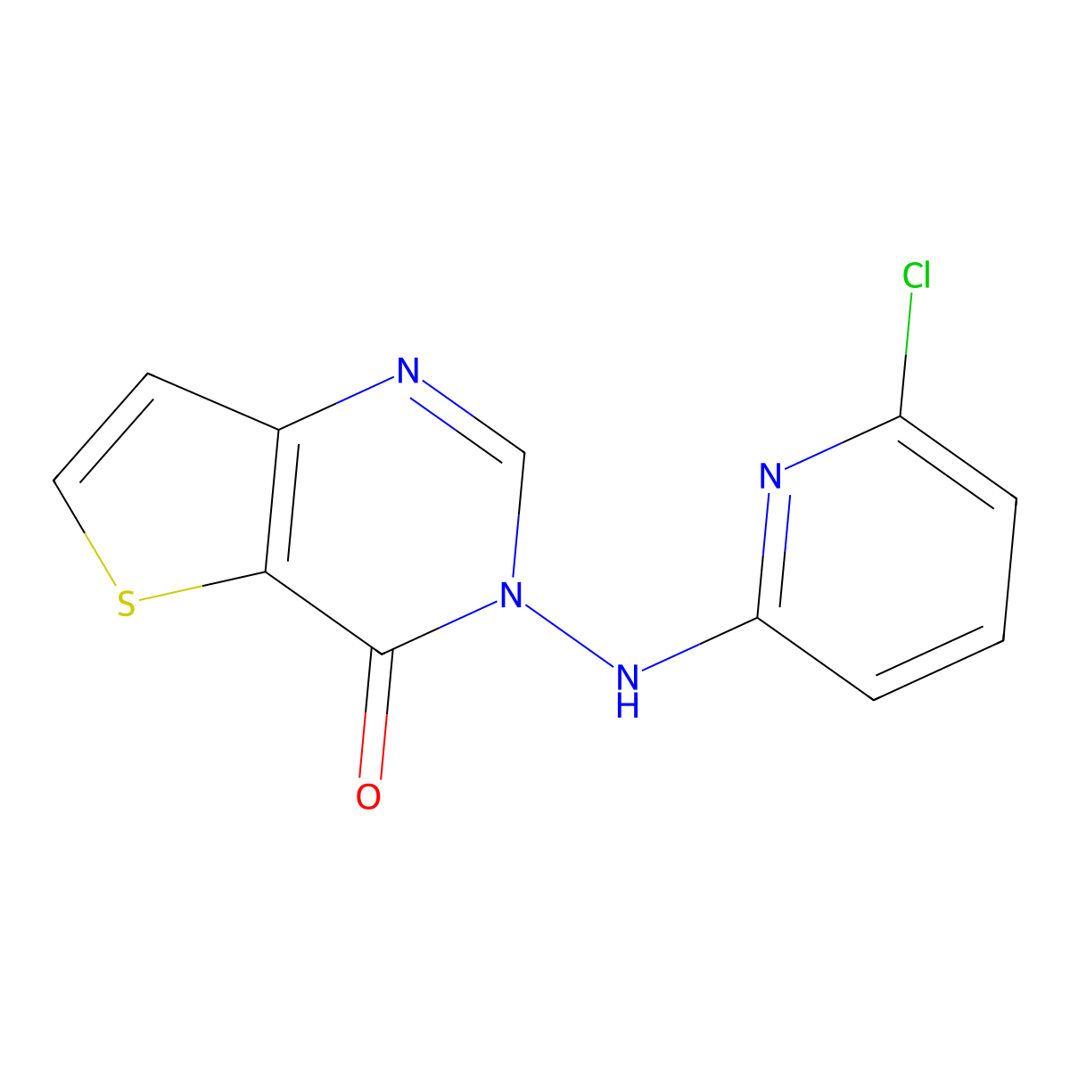 3-[(6-chloro-2-pyridinyl)amino]thieno[3,2-d]pyrimidin-4(3H)-one molecular structure, CAS 338750-86-0