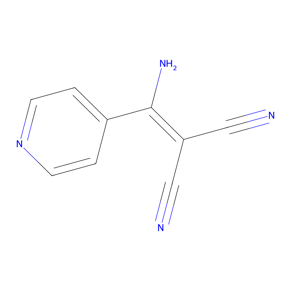 2-[Amino(4-pyridinyl)methylene]malononitrile molecular structure, CAS 338750-87-1