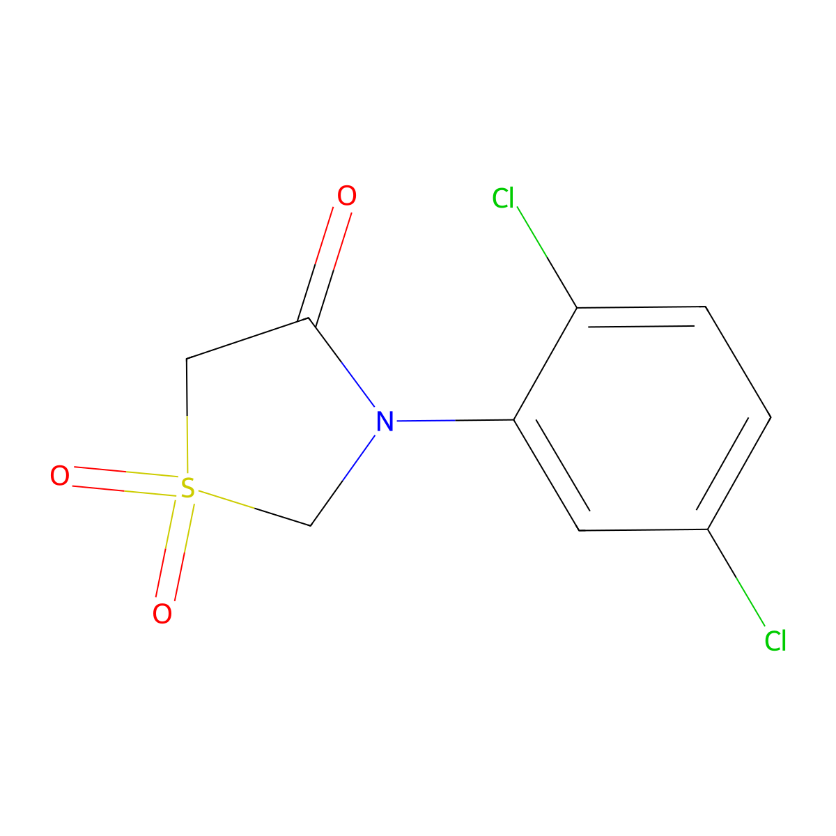 3-(2,5-Dichlorophenyl)-1lambda~6~,3-thiazolane-1,1,4-trione molecular structure, CAS 338751-68-1
