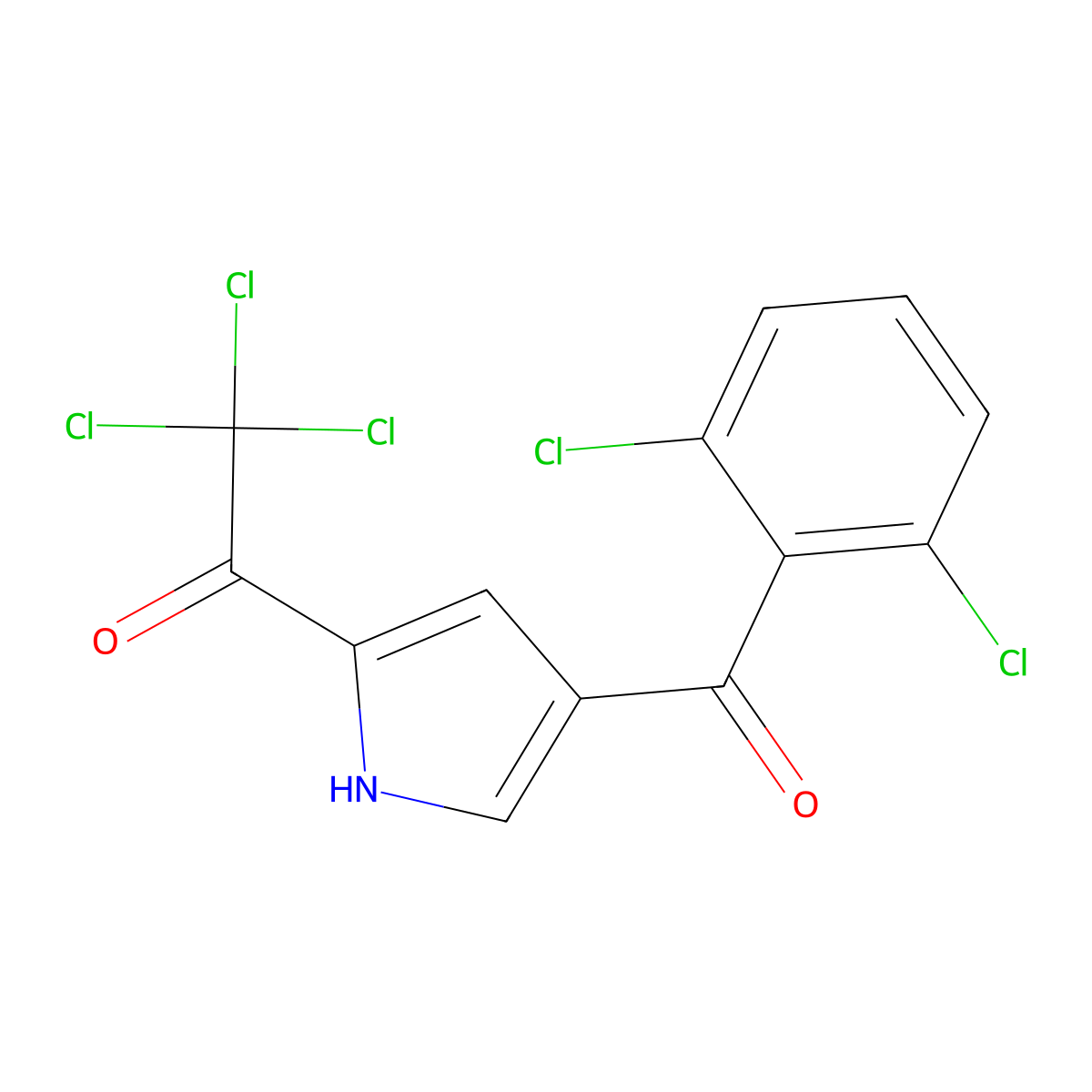 2,2,2-trichloro-1-[4-(2,6-dichlorobenzoyl)-1H-pyrrol-2-yl]-1-ethanone molecular structure, CAS 338752-80-0