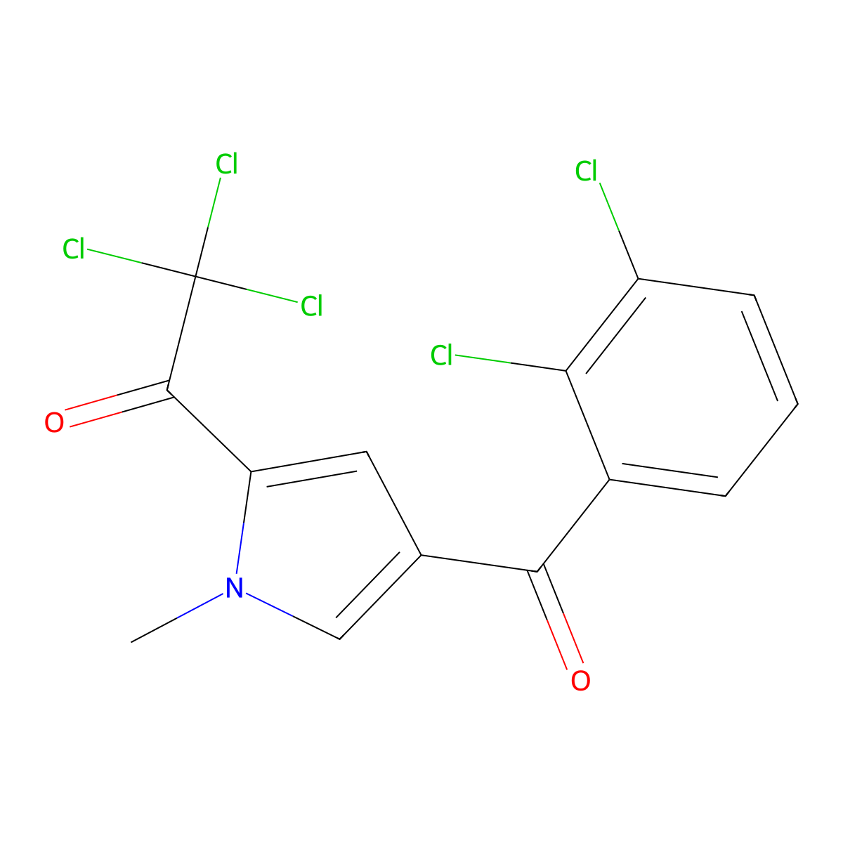 2,2,2-trichloro-1-[4-(2,3-dichlorobenzoyl)-1-methyl-1H-pyrrol-2-yl]-1-ethanone molecular structure, CAS 338753-03-0