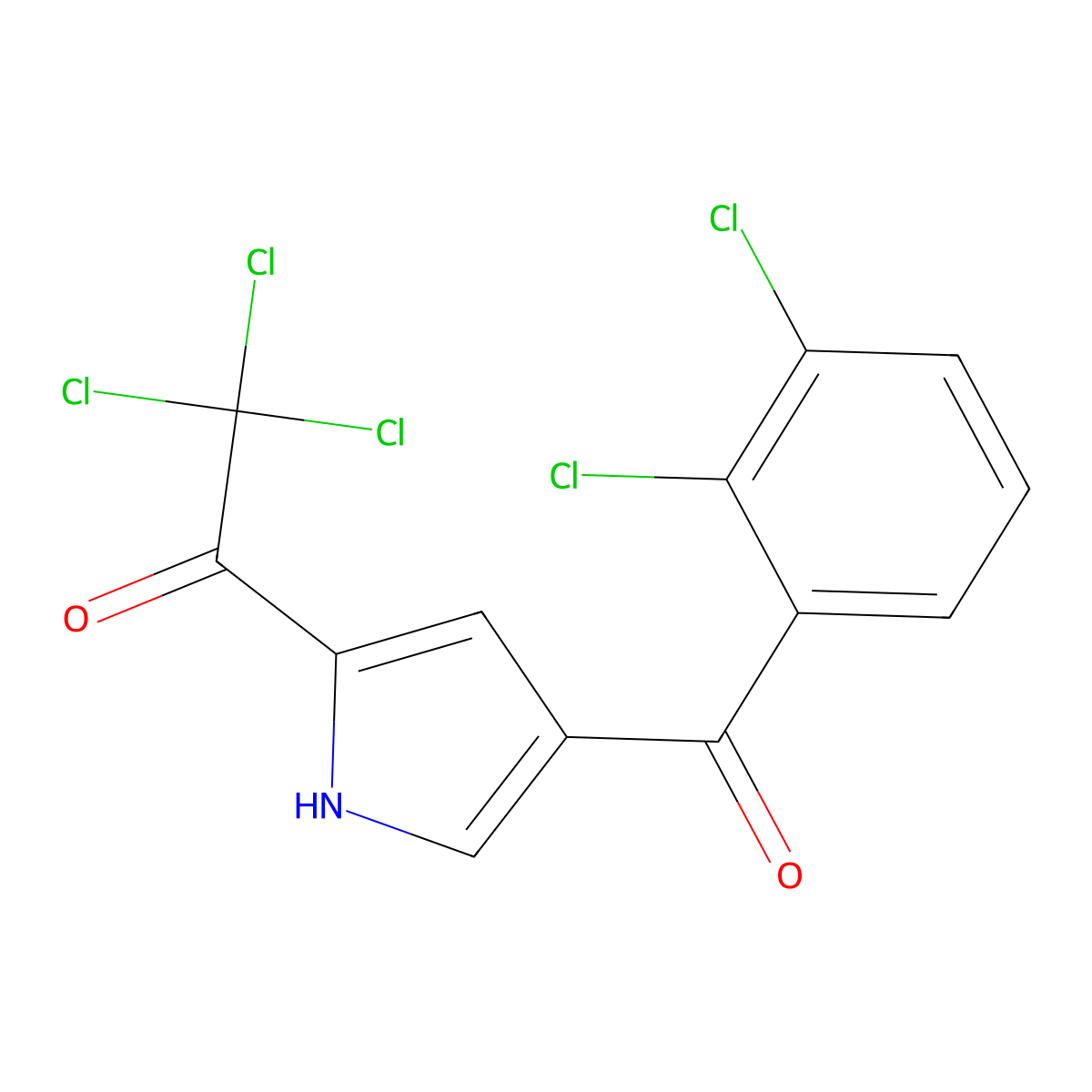 2,2,2-trichloro-1-[4-(2,3-dichlorobenzoyl)-1H-pyrrol-2-yl]ethanone molecular structure, CAS 338753-05-2