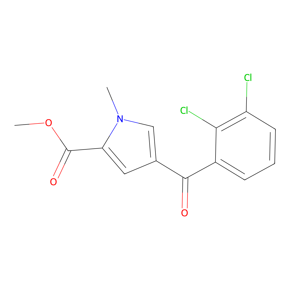 methyl 4-(2,3-dichlorobenzoyl)-1-methyl-1H-pyrrole-2-carboxylate molecular structure, CAS 338753-10-9