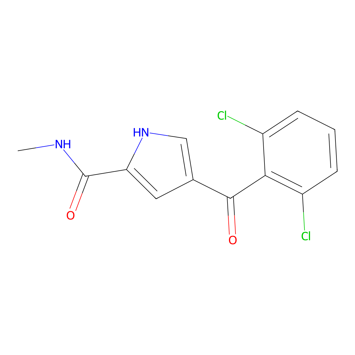 4-(2,6-dichlorobenzoyl)-N-methyl-1H-pyrrole-2-carboxamide molecular structure, CAS 338753-20-1