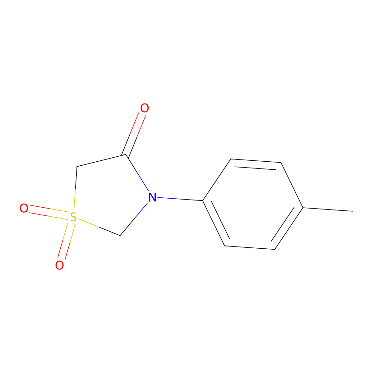 3-(4-Methylphenyl)-1lambda~6~,3-thiazolane-1,1,4-trione molecular structure, CAS 338753-22-3