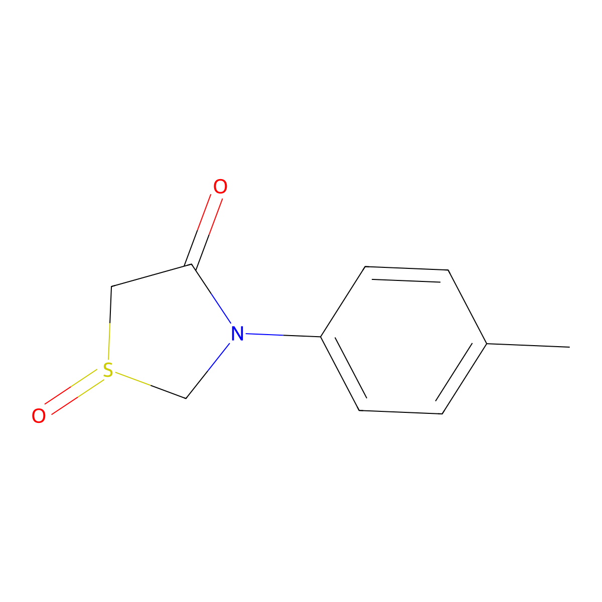 3-(4-Methylphenyl)-4-oxo-1,3-thiazolan-1-ium-1-olate molecular structure, CAS 338753-24-5