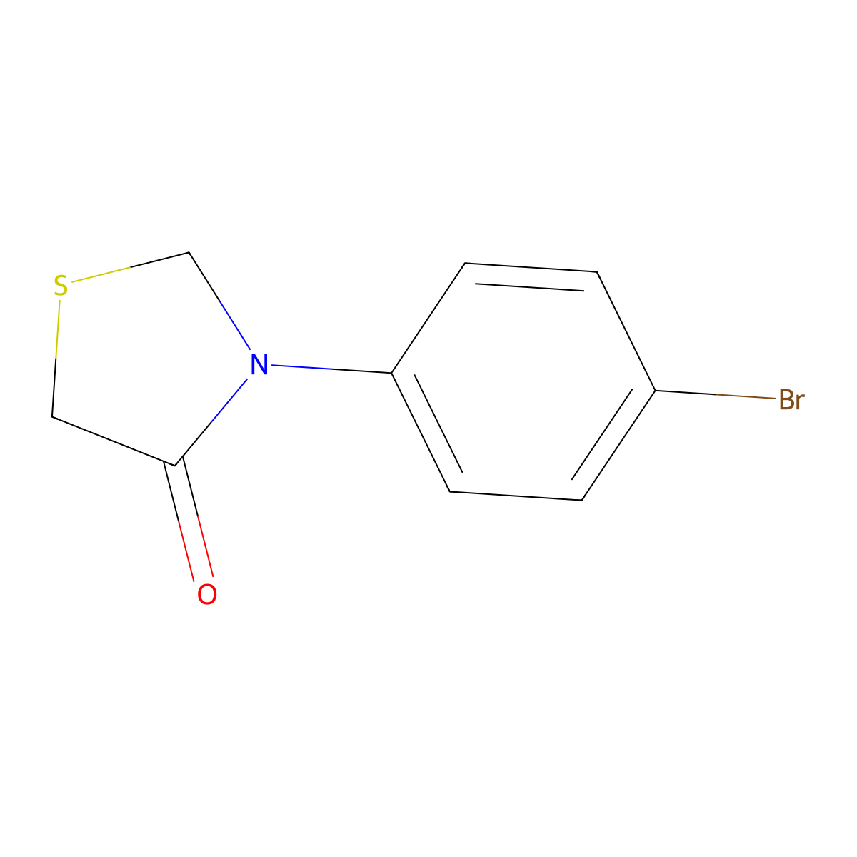 3-(4-Bromophenyl)-4-thiazolidinone molecular structure, CAS 338753-34-7