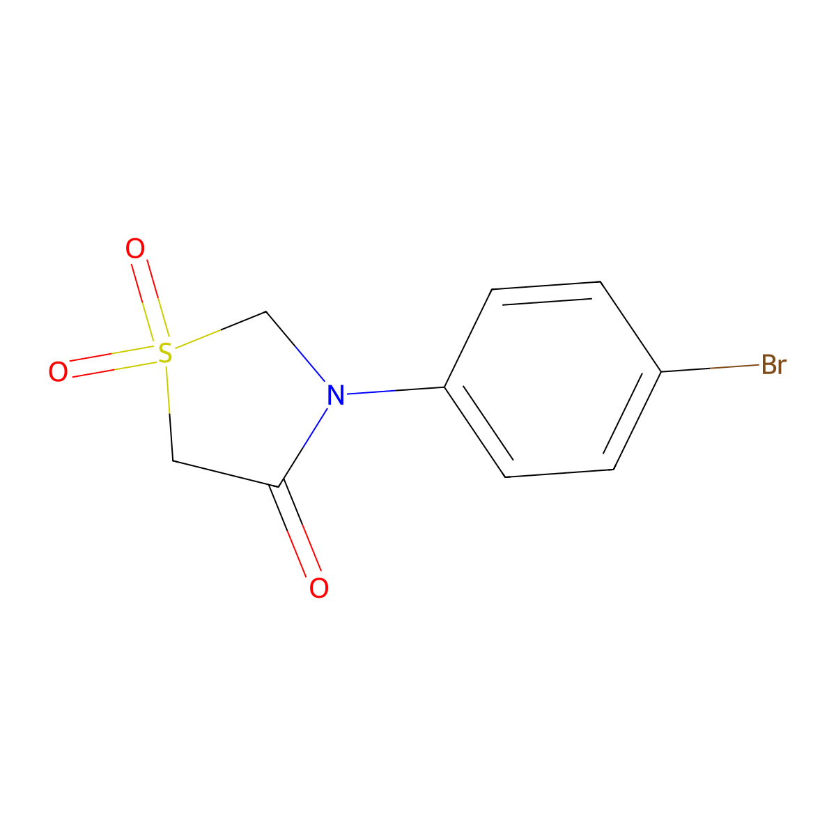 3-(4-Bromophenyl)-1lambda~6~,3-thiazolane-1,1,4-trione molecular structure, CAS 338753-38-1