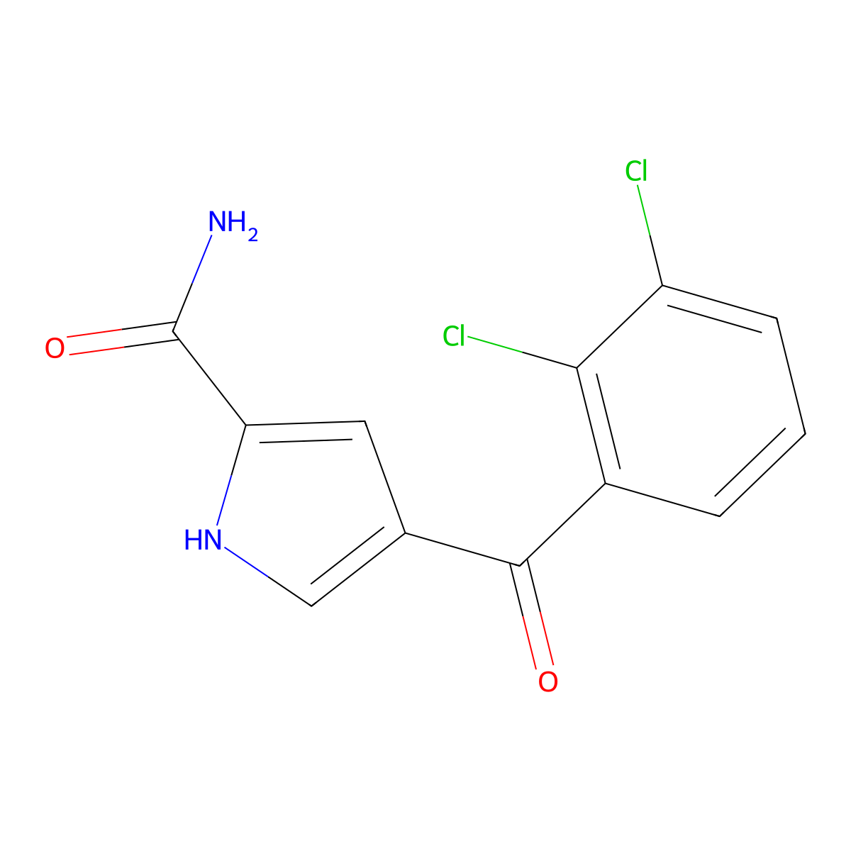 4-(2,3-dichlorobenzoyl)-1H-pyrrole-2-carboxamide molecular structure, CAS 338753-53-0