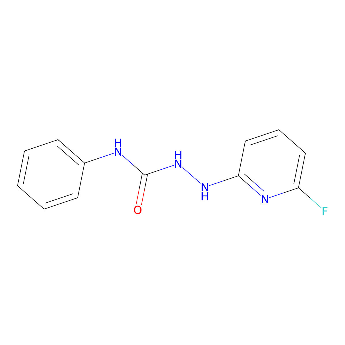2-(6-fluoro-2-pyridinyl)-N-phenyl-1-hydrazinecarboxamide molecular structure, CAS 338753-82-5