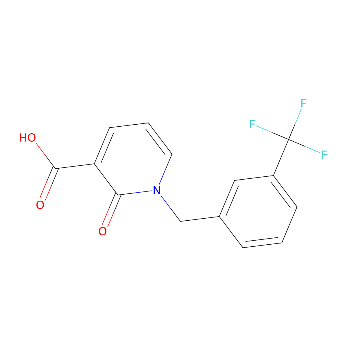 2-Oxo-1-[3-(Trifluoromethyl)Benzyl]-1,2-Dihydro-3-Pyridinecarboxylic Acid molecular structure, CAS 338754-66-8