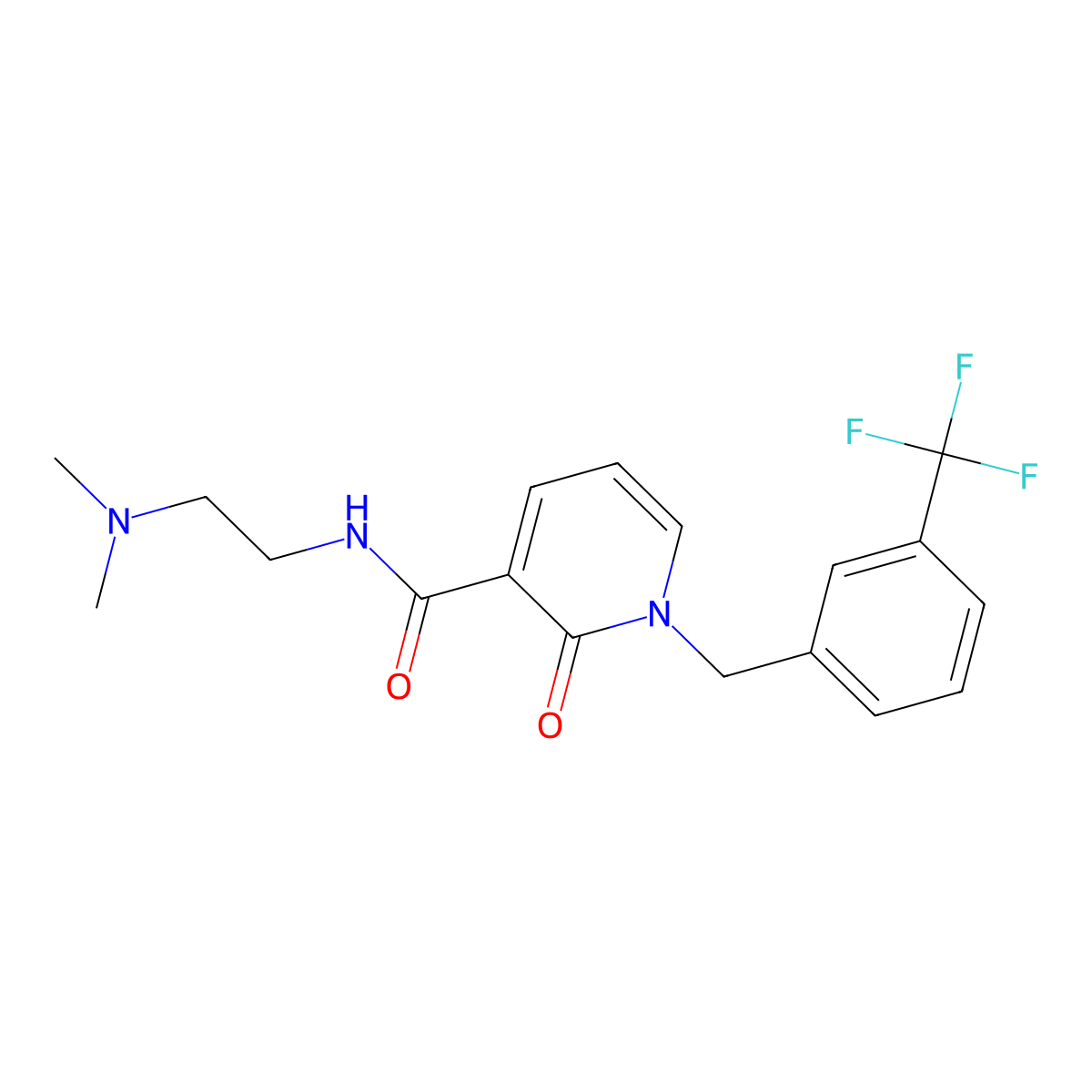 N-[2-(dimethylamino)ethyl]-2-oxo-1-[3-(trifluoromethyl)benzyl]-1,2-dihydro-3-pyridinecarboxamide molecular structure, CAS 338754-92-0