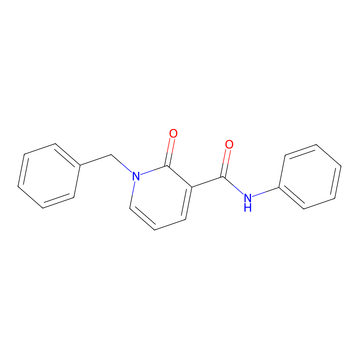 1-benzyl-2-oxo-N-phenyl-1,2-dihydropyridine-3-carboxamide molecular structure, CAS 338755-06-9
