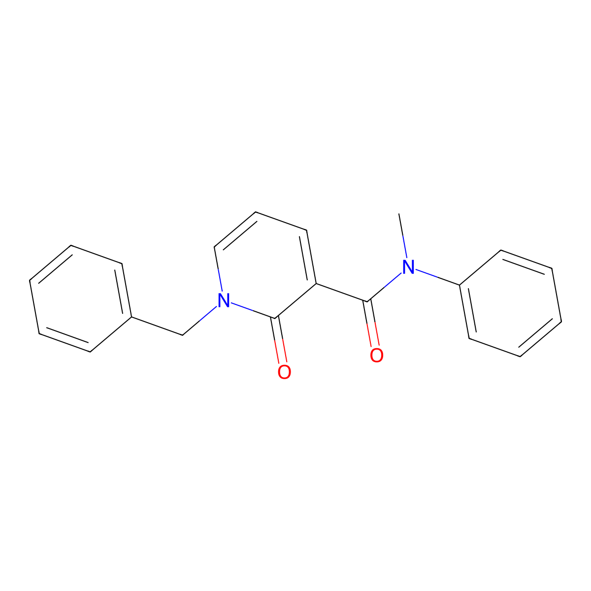 1-benzyl-N-methyl-2-oxo-N-phenyl-1,2-dihydro-3-pyridinecarboxamide molecular structure, CAS 338755-17-2