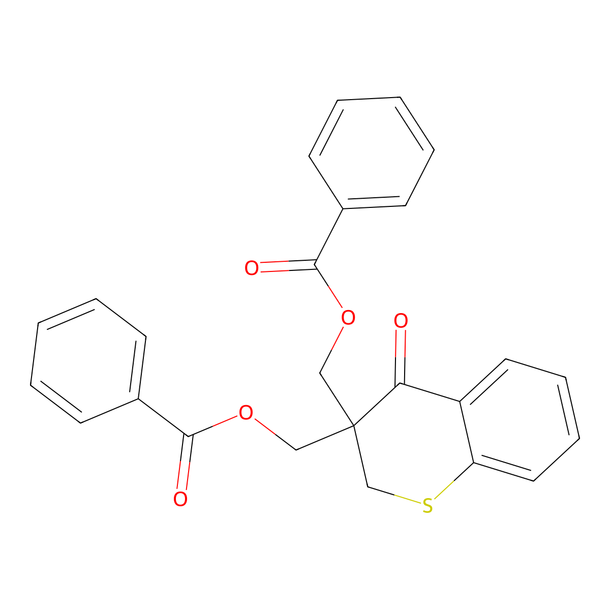 {3-[(benzoyloxy)methyl]-4-oxo-3,4-dihydro-2H-thiochromen-3-yl}methyl benzenecarboxylate molecular structure, CAS 338755-77-4