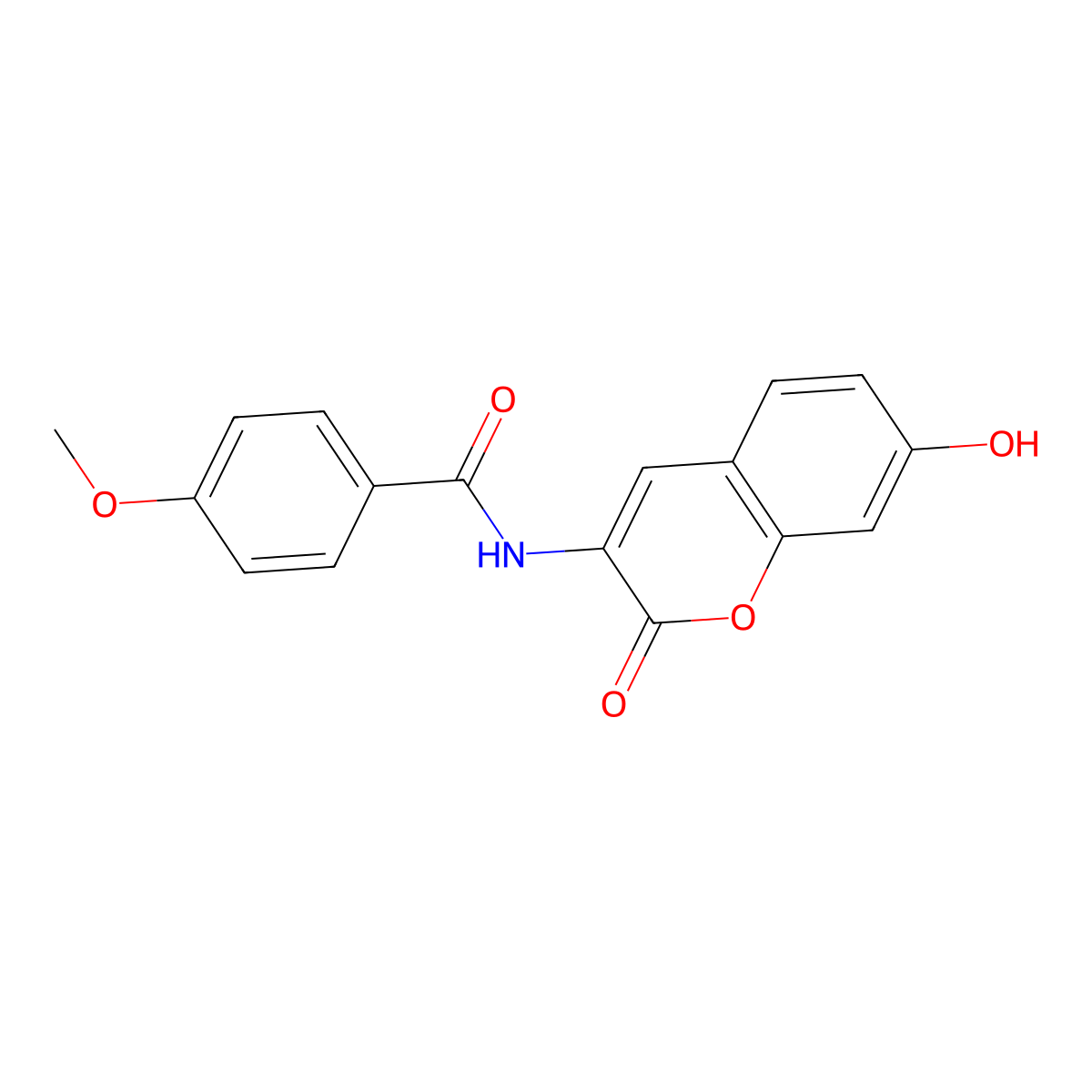 N-(7-hydroxy-2-oxo-2H-chromen-3-yl)-4-methoxybenzamide molecular structure, CAS 338755-93-4